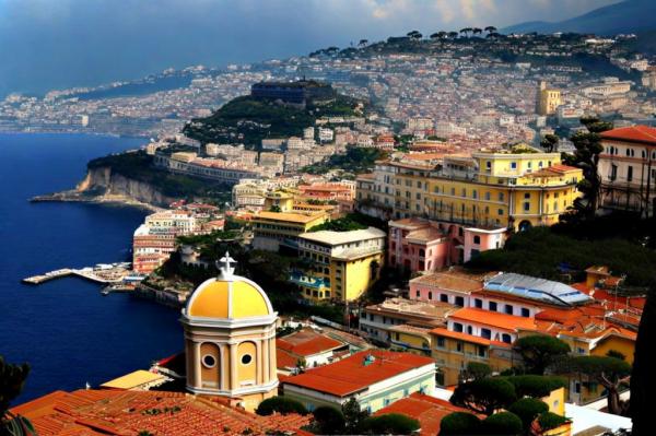 Photo panoramique de Naples